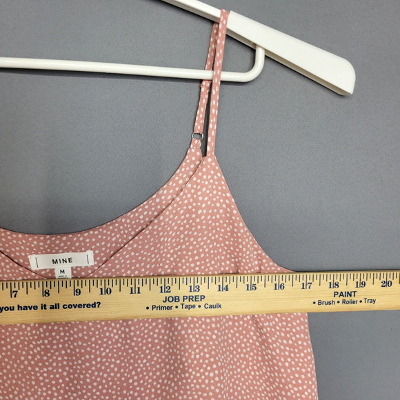 MINE for Anthropologie Polka Dots Tank Top Womens M Peach Orange White NWOT - Picture 6 of 11